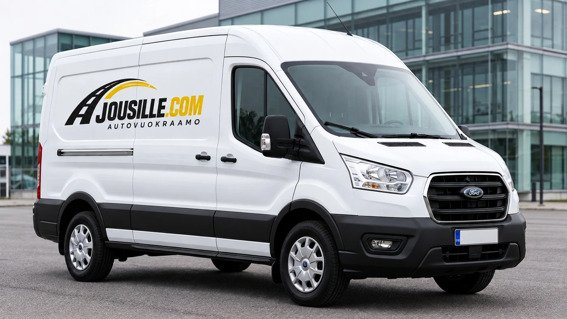 Jousille.comin valkoinen vuokra-auto